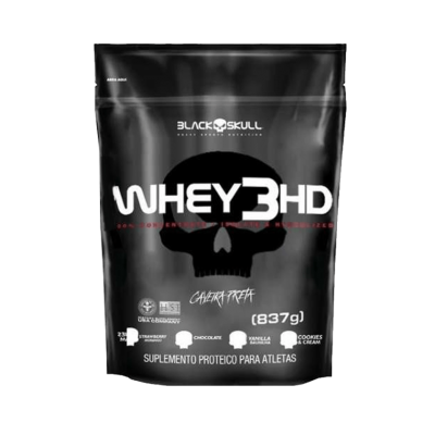 WHEY 3W CAVEIRA PRETA 837G